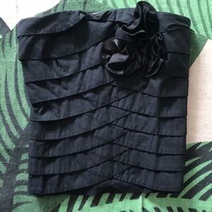 Corset top with floral accents